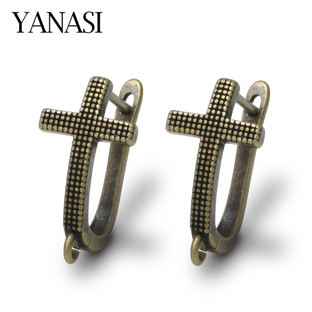 Antique Brass Hook - 1 Pair NEW Cross Antique Bronze