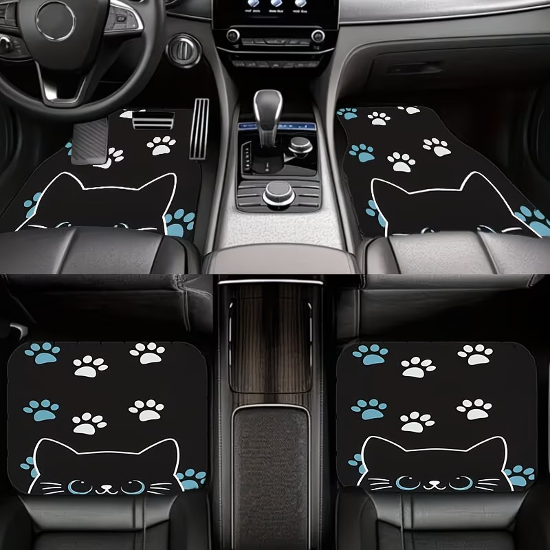 Interior Design Experience - 4Pc Car Floor Mats - Cute
