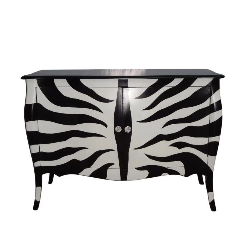 Black and White Zebra Painted  - огляд і ціна Interior Design Monochrome