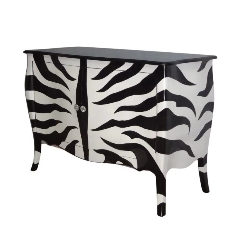 Black and White Zebra Painted  - огляд і ціна Interior Design Monochrome