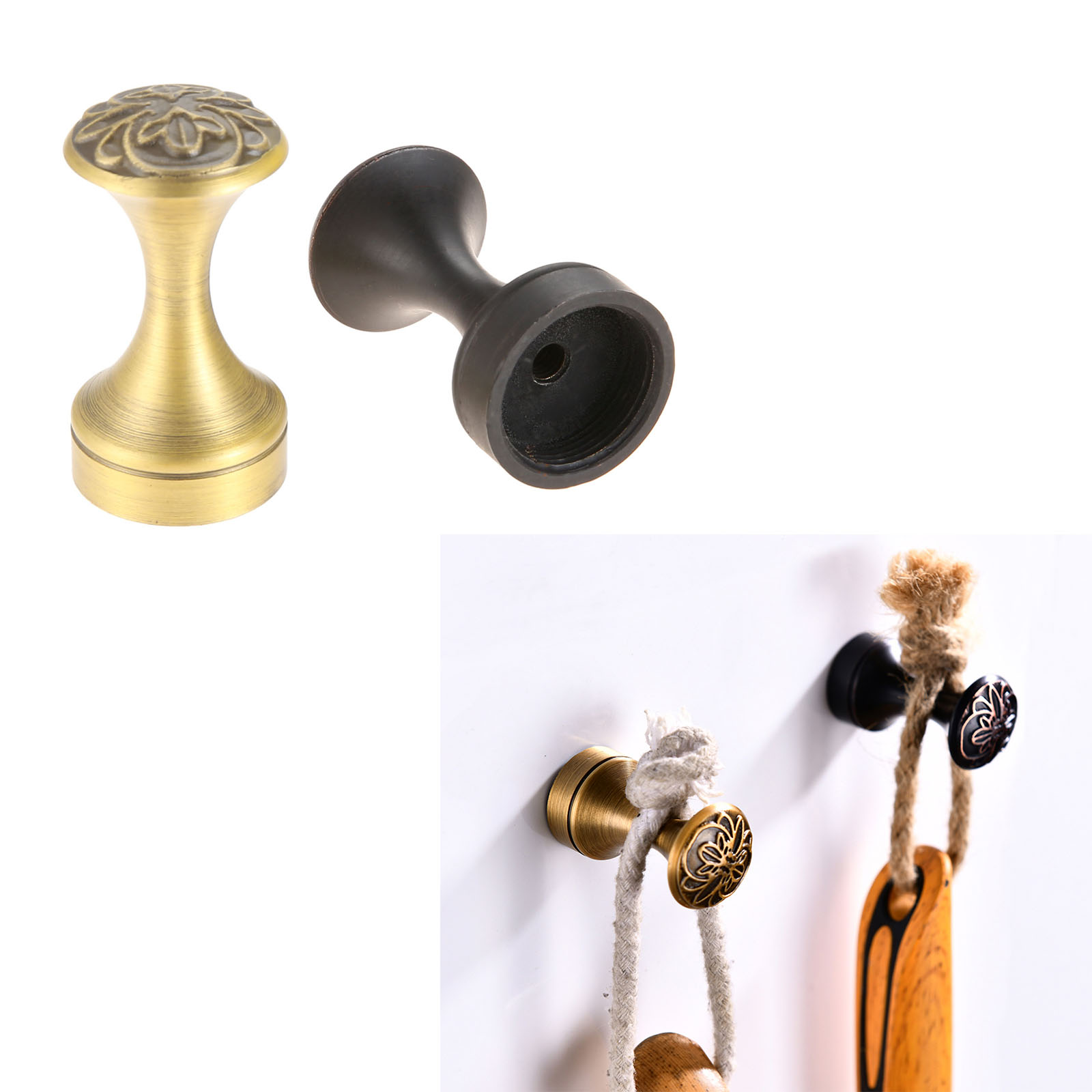 1pc Vintage Wall Mounted Hook  - огляд і ціна Antique Brass Hook