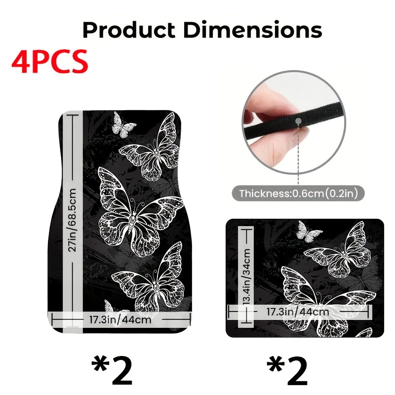 4pcs Car Floor Mats - Butterfl - огляд і ціна Interior Design Experience