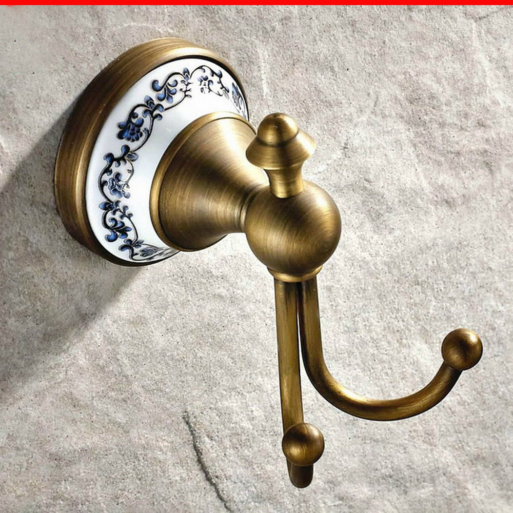 Antique Brass Ceramic base Wal - огляд і ціна Antique Brass Hook