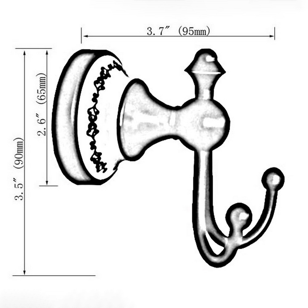 Antique Brass Ceramic base Wal - огляд і ціна Antique Brass Hook