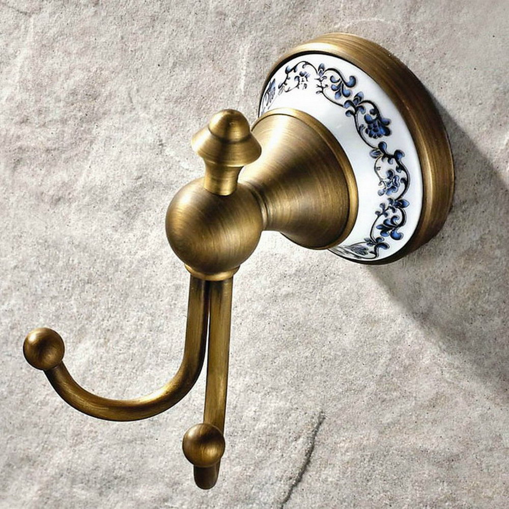 Antique Brass Ceramic base Wal - огляд і ціна Antique Brass Hook